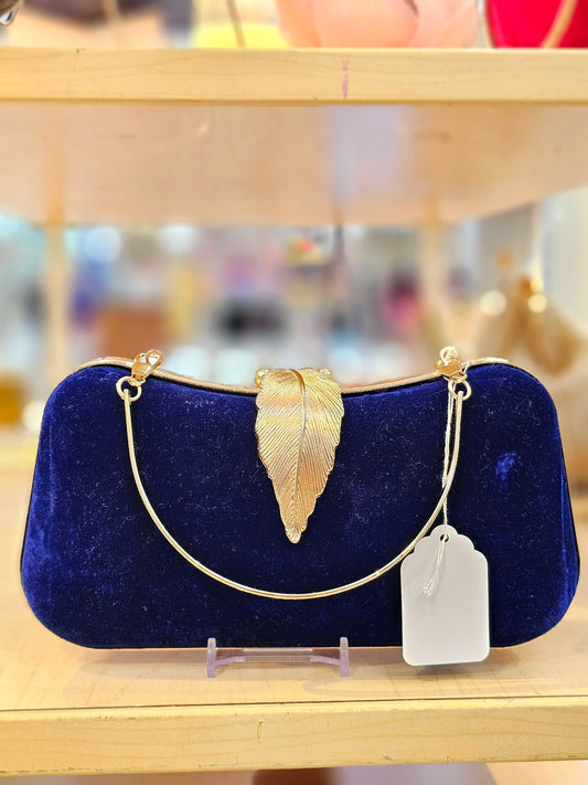 Blue Leaf Clutch