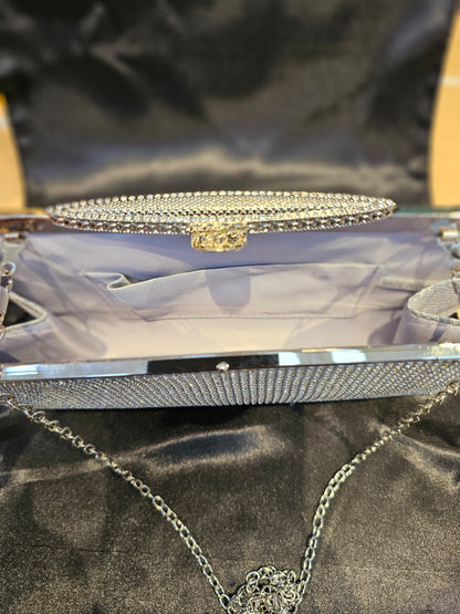 Diamond-cut Silver Clutch