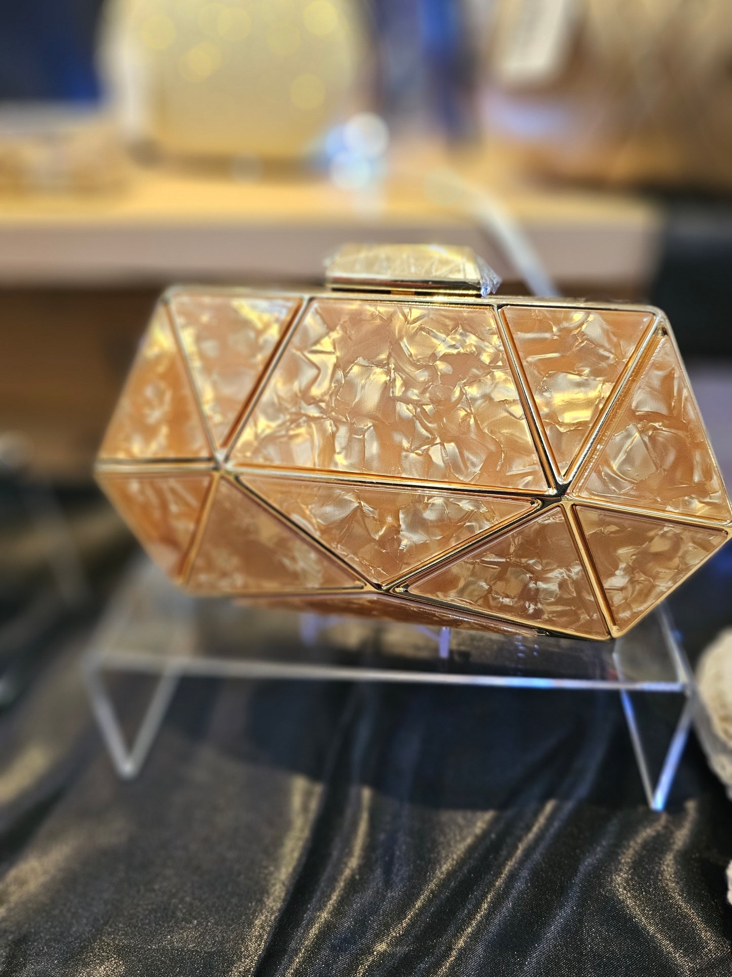 Golden Universe clutch bag