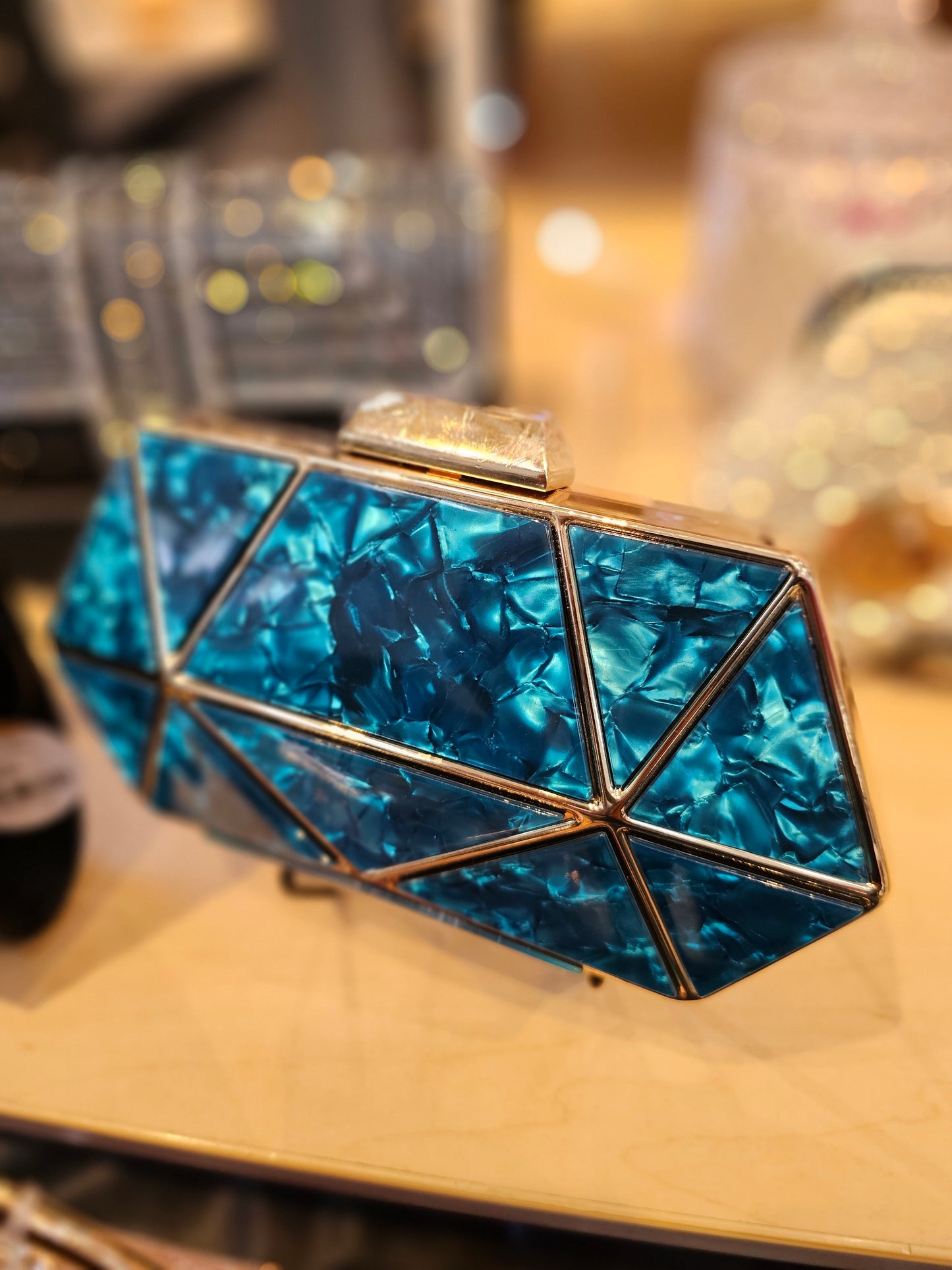 Blue Universe clutch bag