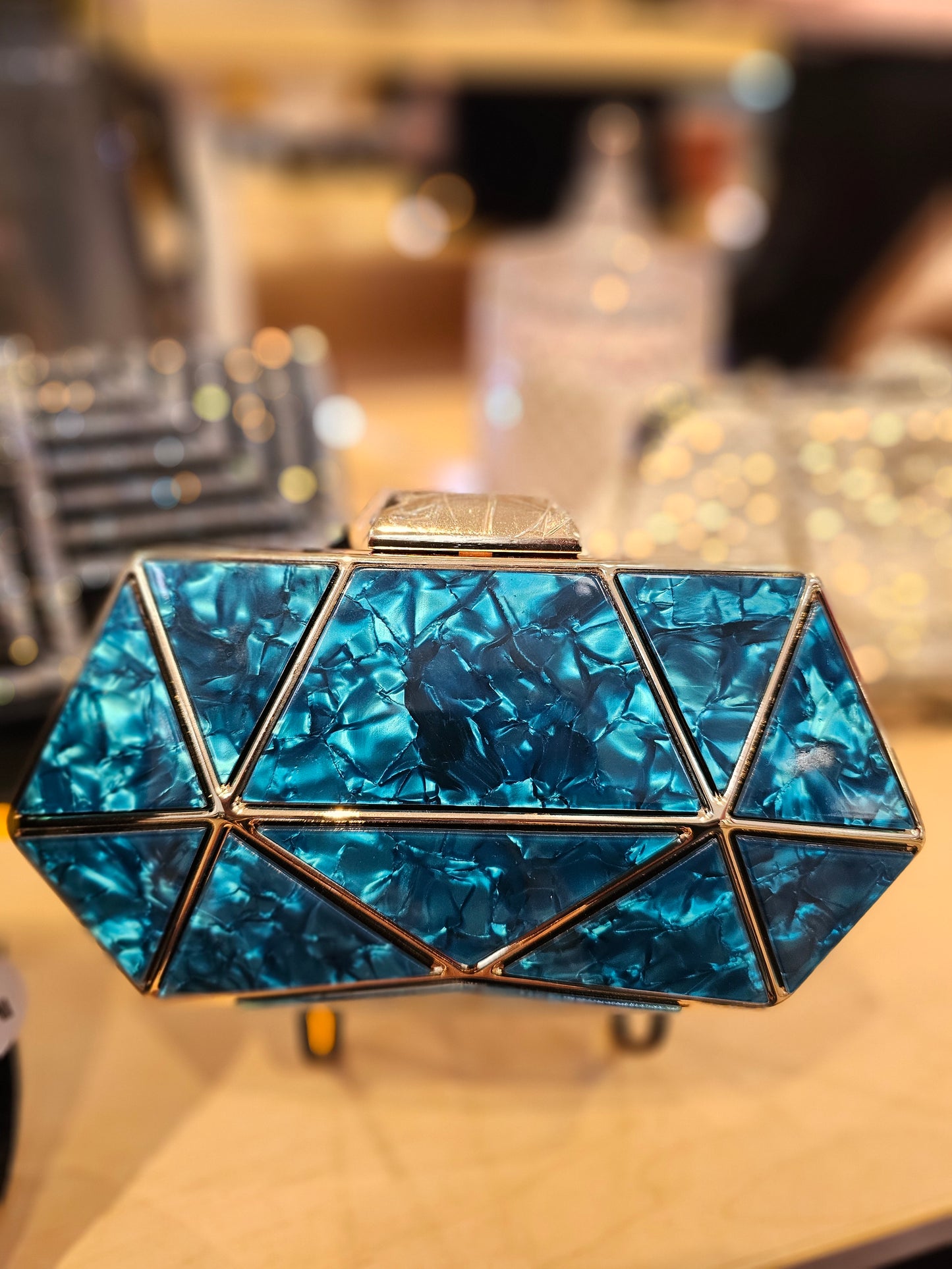 Blue Universe clutch bag