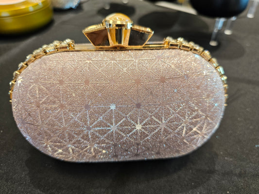 Pink Ellipse Ball Evening Bag - Clutch