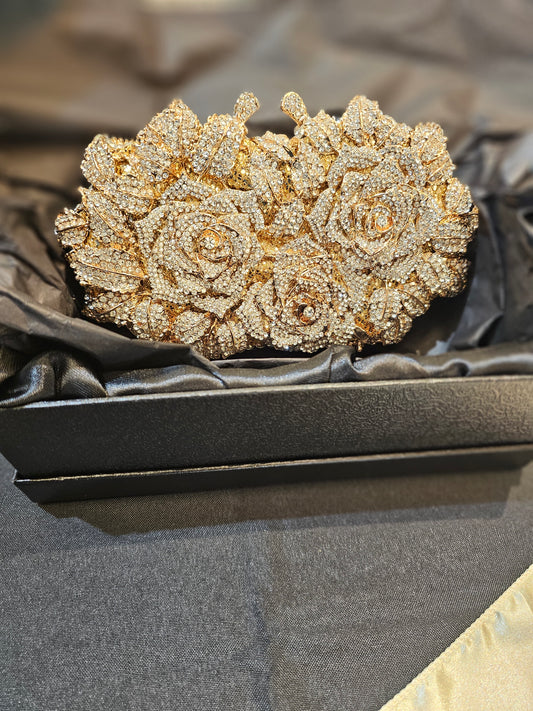 Golden Stones Luxury Clutch Bridal Bag